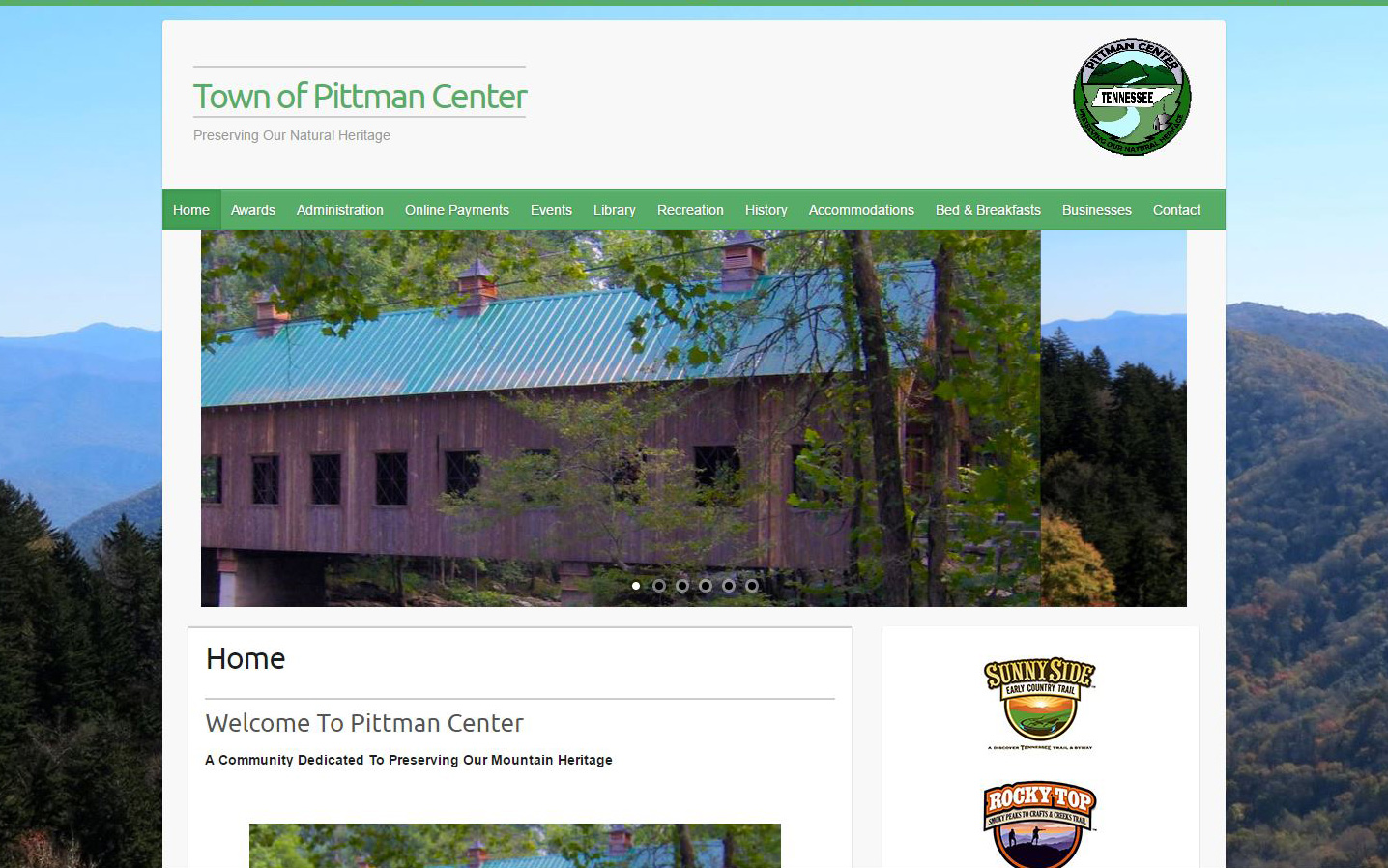 Town of Pittman Center Website